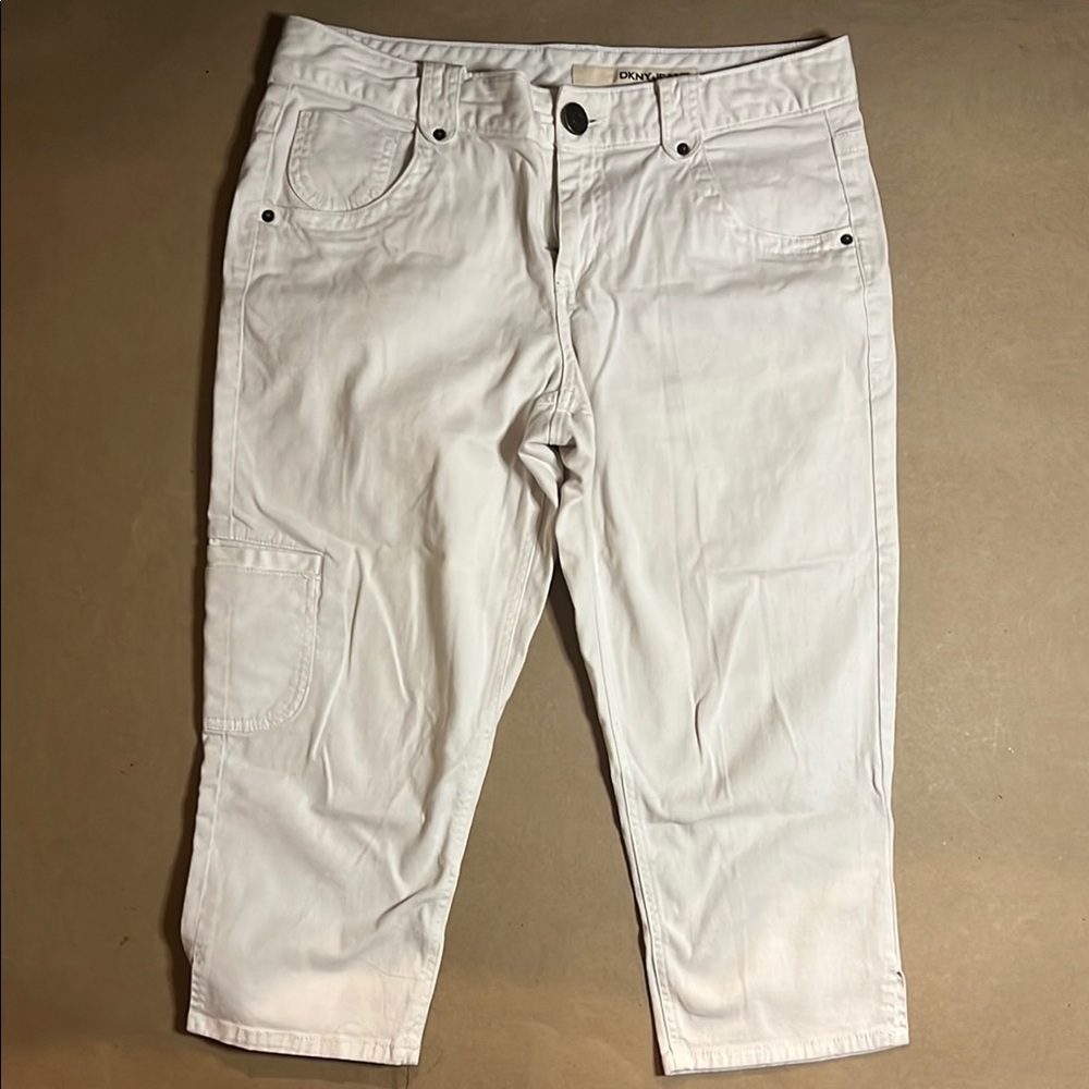 DKNY JEANS White Casual Capri Pants